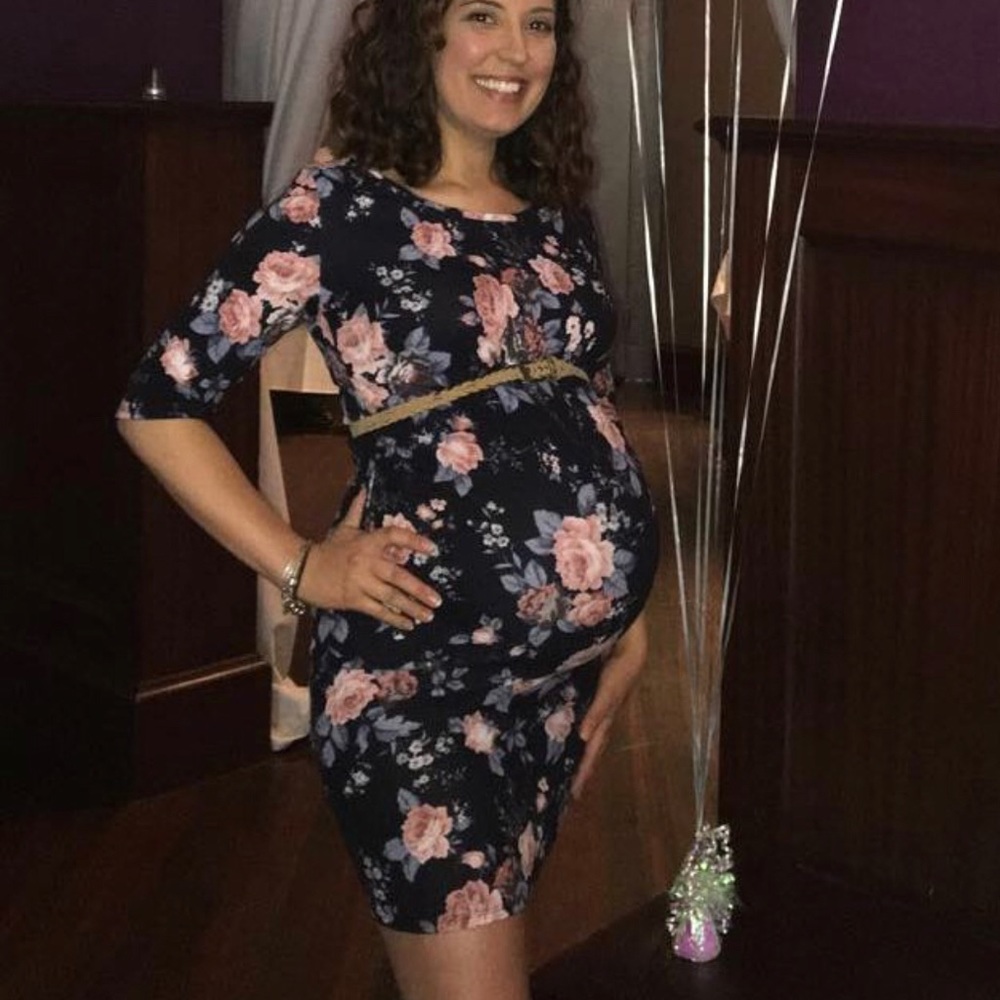 Pink Blush Maternity floral dress